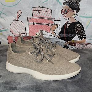 Allbirds Women’s Wool Natural Runner Limited Ed Sneaker Lace Up Shoes 7